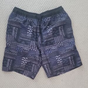 Kirkland Signature Black Patterned Swim Trunks NWT